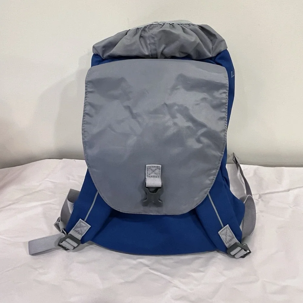 LL BEAN Kids Teddy Bear Backpack Blue Daycare Pre-K‎ Camp Toddler Boy Girl, EUC